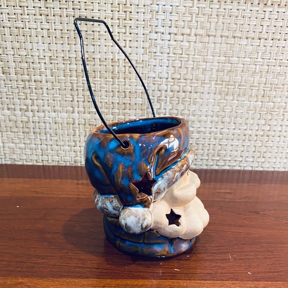 🎄Rustic Santa Ceramic Christmas Votive Candle Holder International Bazaar - Picture 5 of 8